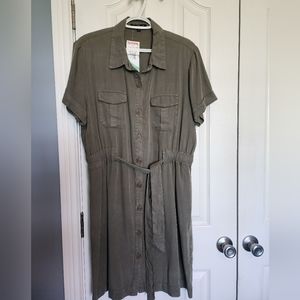 VELVET HEART Brand Button Up Dress Green size L